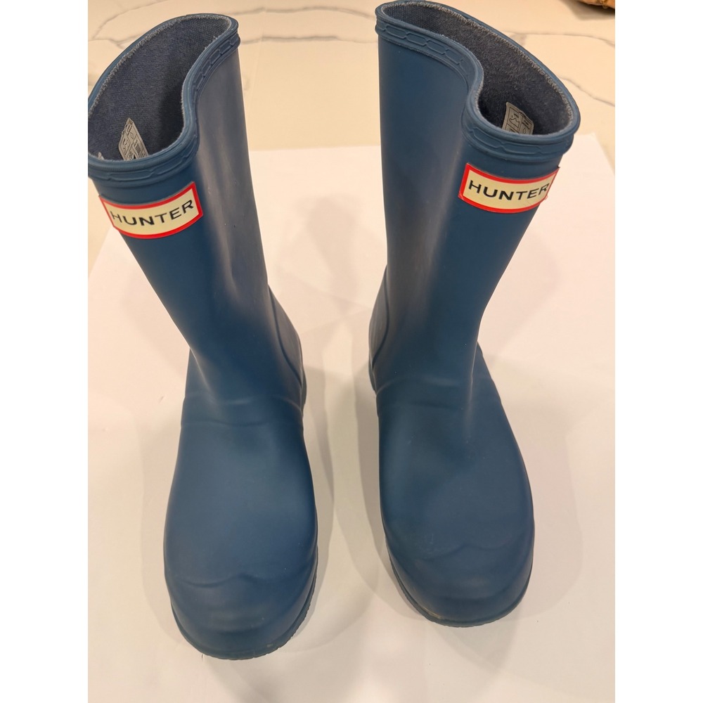 Hunter Original Short Rain Boots Matte Navy Blue Waterproof WFS1000RMA US 6
